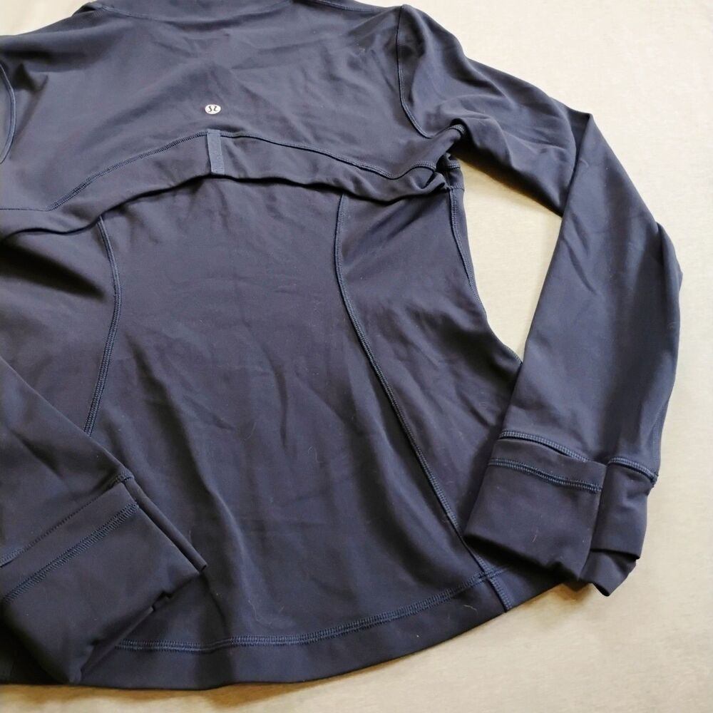 Lululemon Define Jacket Size 8 Navy Blue Full Zip Luon Yoga Running Activewear - Picture 11 of 16